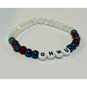 Nausicaa Inspired Bracelet Blue Gold Beaded Nature Jewelry